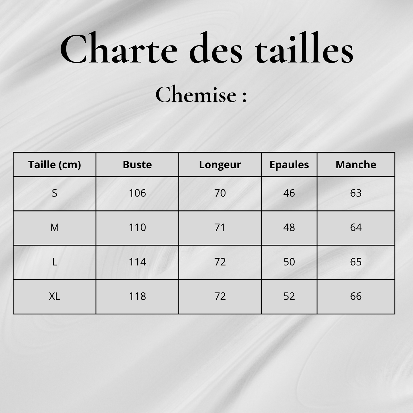 Chemise : Douce simplicité